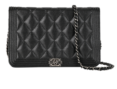 Boy WOC, &pound;1,500, Handbags, Black, Caviar Leather, Front view